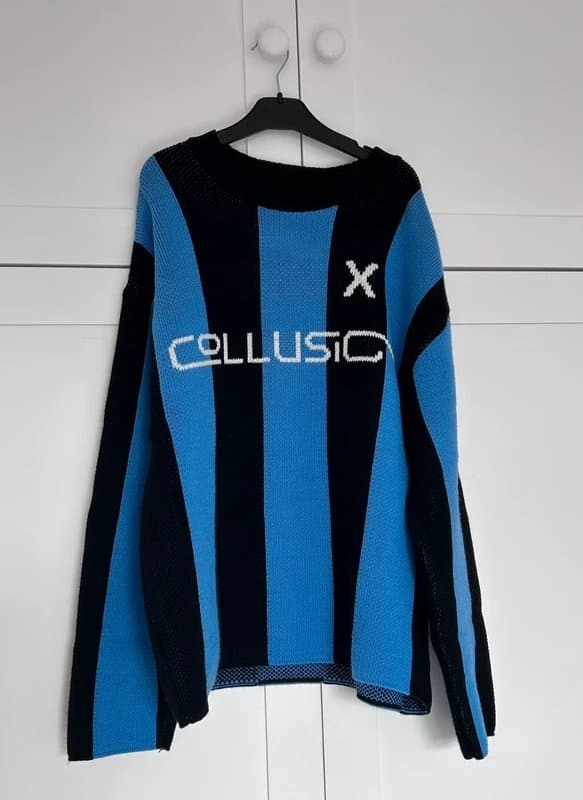 ASOS ASOS collusion men's knit jumper striped football style