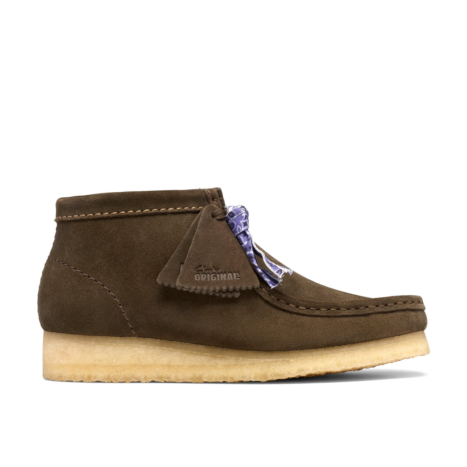 Clarks Clarks Women's Wallabee Boot Dark Olive Suede Ankle Boots, Wallabee, Lace Up in Green