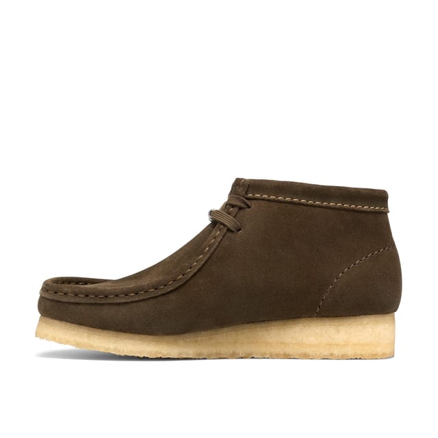 Clarks Clarks Women's Wallabee Boot Dark Olive Suede Ankle Boots, Wallabee, Lace Up in Green - 2