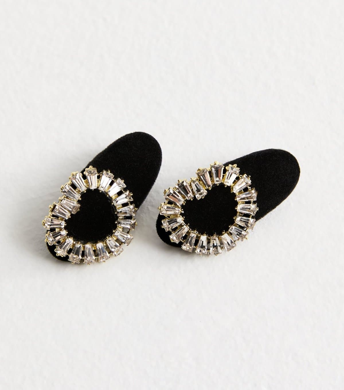 New Look Pack Of 2 Flock Baguette Heart Hair Slides New Look