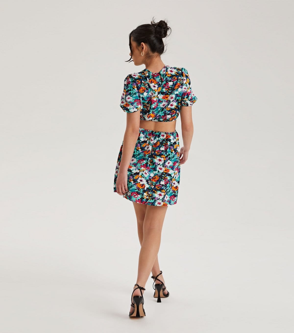 Urban Bliss Women's Black Floral Print Cut Out Mini Dress Urban Bliss New Look - 4
