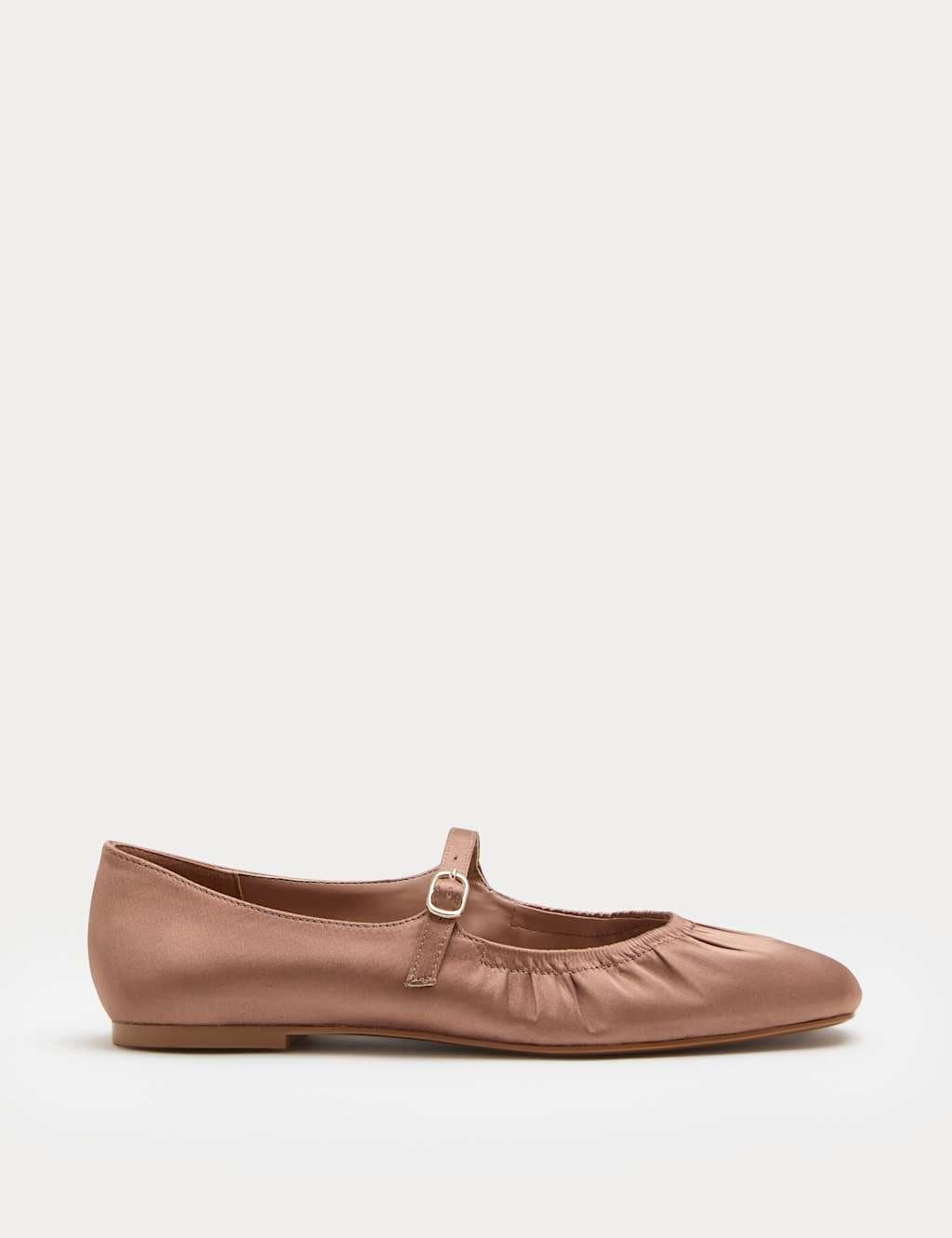 Marks & Spencer M&S Blush Pink Satin Mary Jane Ballet Pump