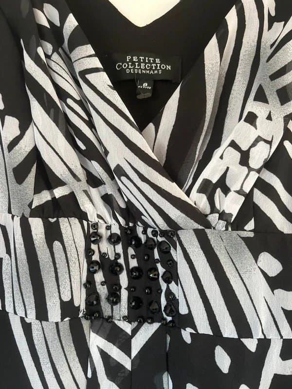 Debenhams Debenhams Black and Silver Grey special occasion Dress