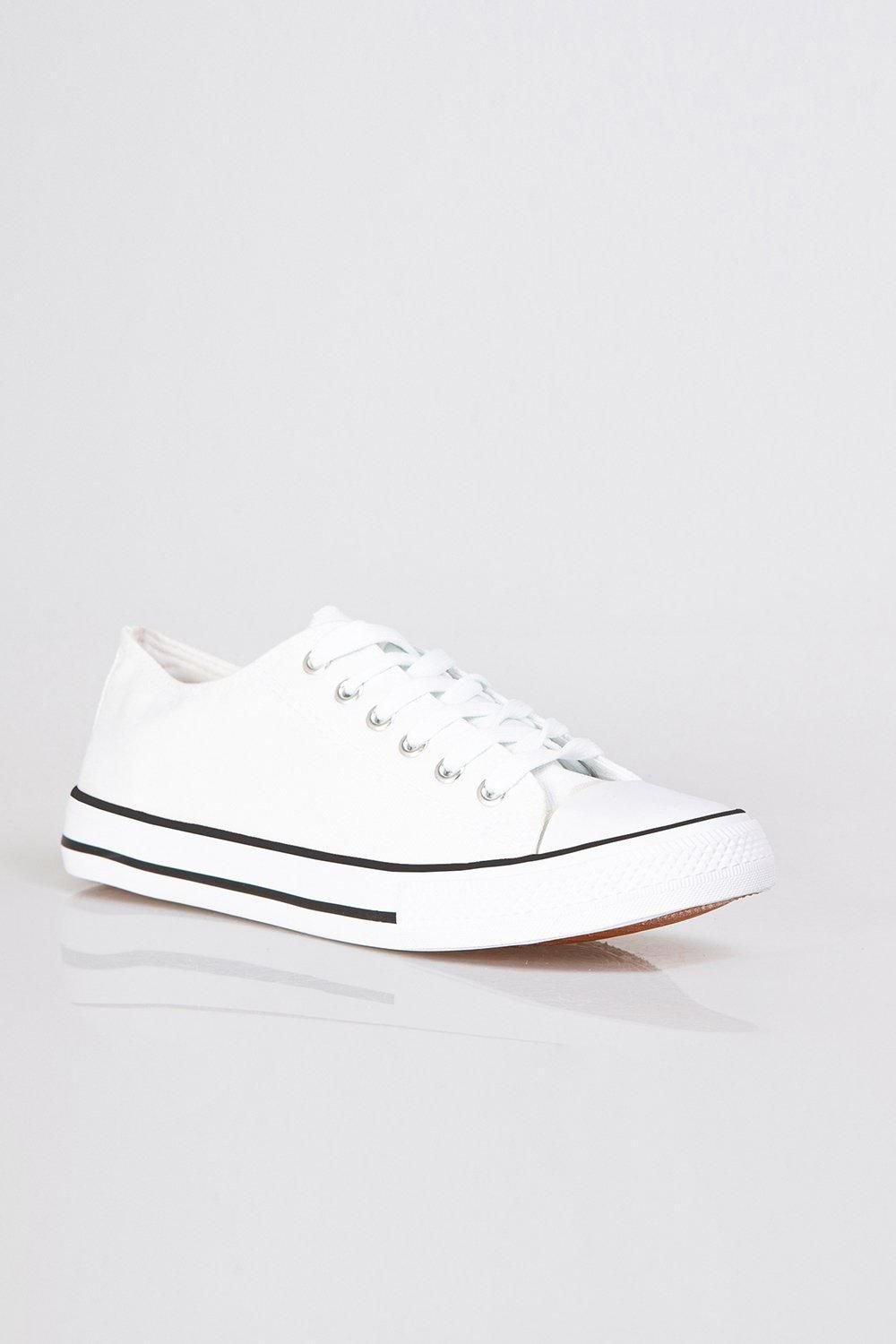 KRISP KRISP Men's Mens Classic Low Top Trainers in White - 2