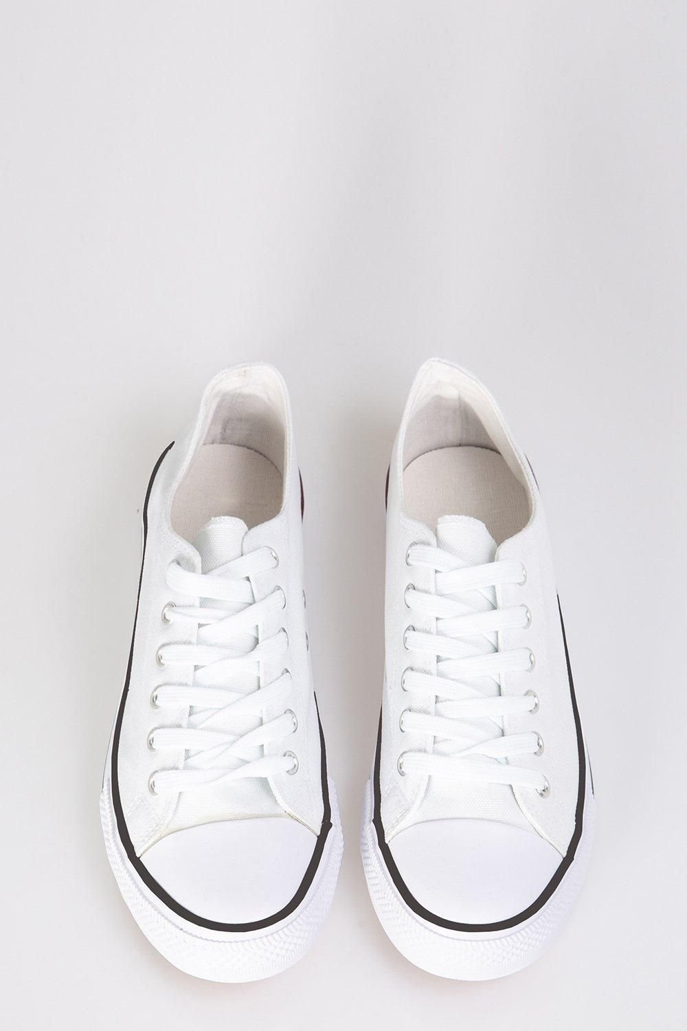 KRISP KRISP Men's Mens Classic Low Top Trainers in White - 4