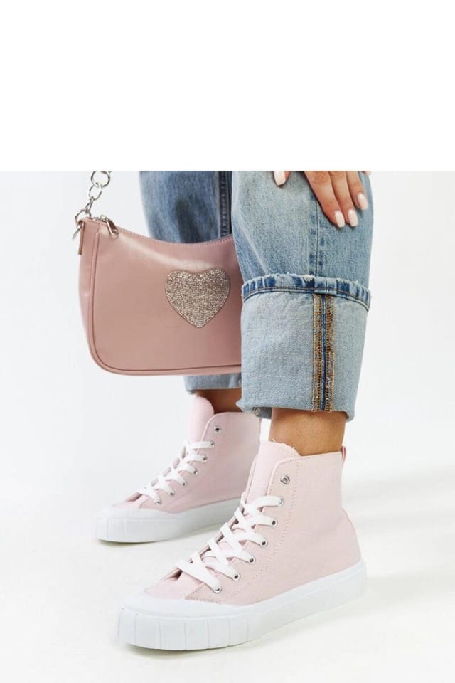 Love Lace Love Lace Women's Pink High Top Sneakers with Laced Fabric Upper & Rubber Sole - 3