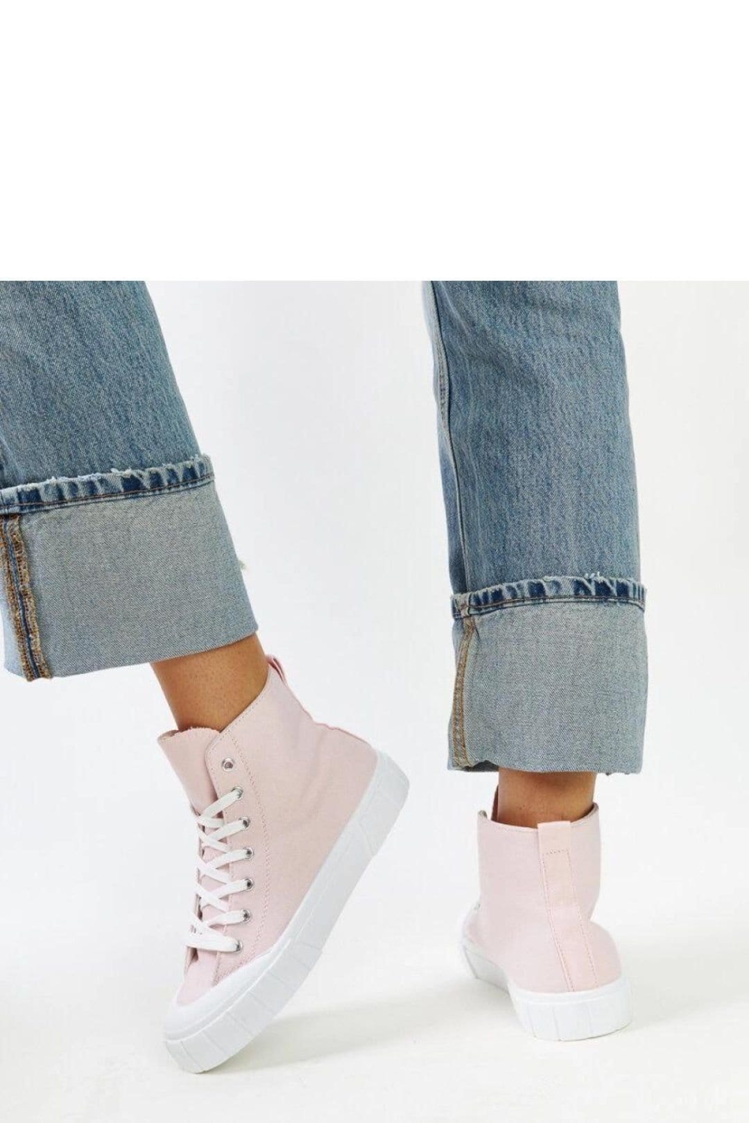 Love Lace Love Lace Women's Pink High Top Sneakers with Laced Fabric Upper & Rubber Sole - 4