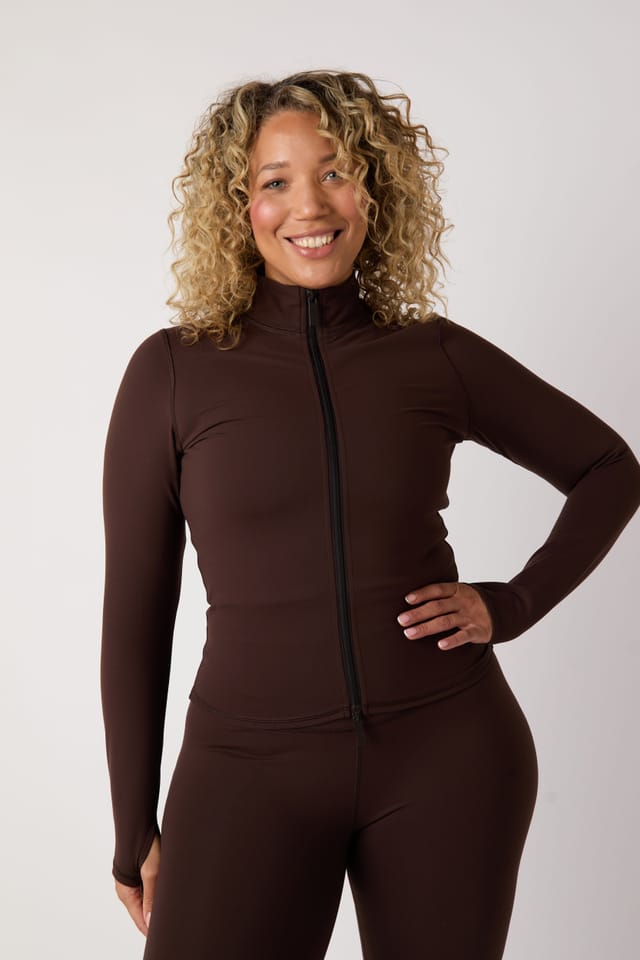 Asquith London Asquith London Women's ASQ Zip Thru Jacket in Brown - 2