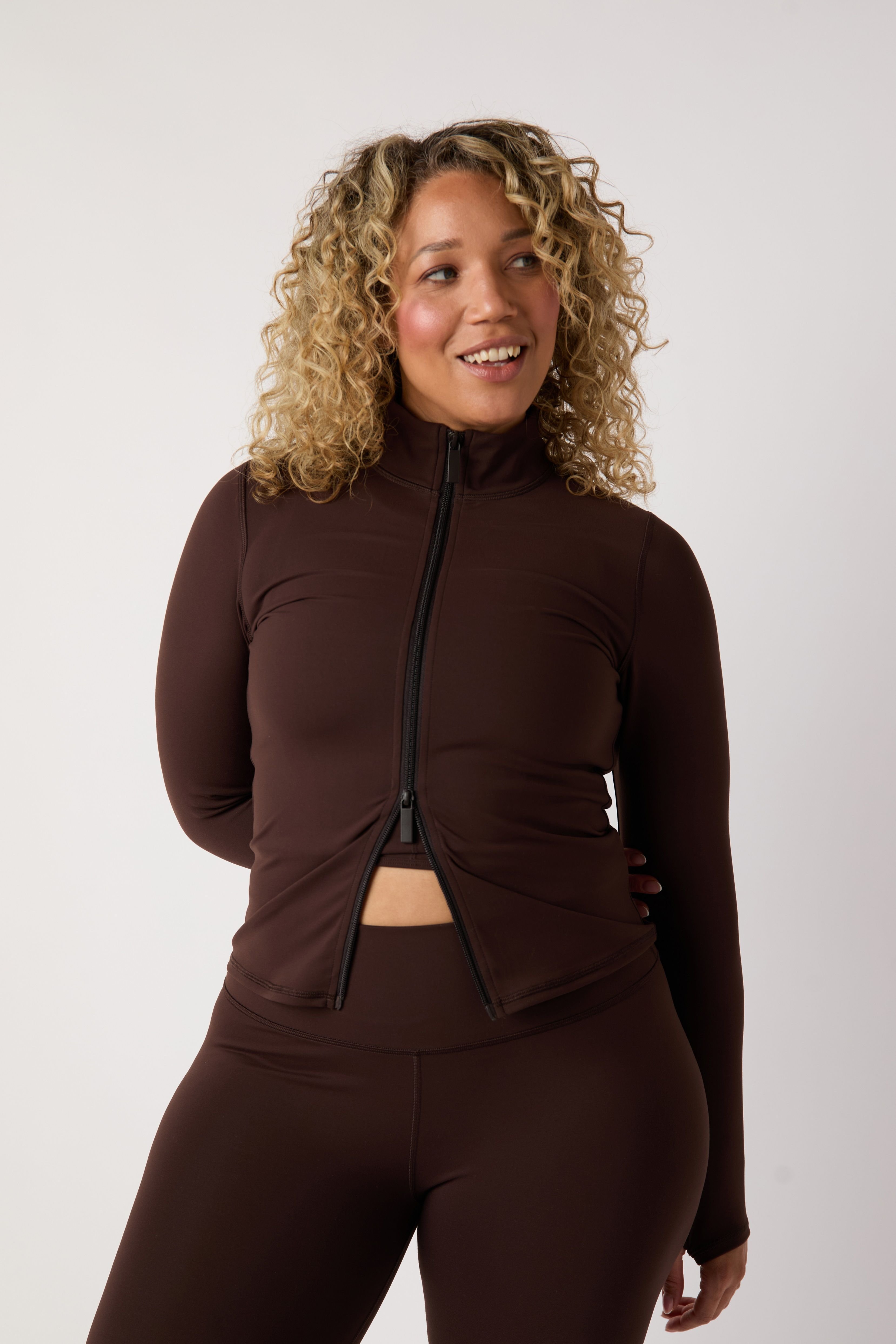 Asquith London Asquith London Women's ASQ Zip Thru Jacket in Brown - 3