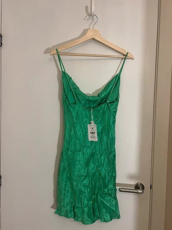 Bershka Bershka green satin dress 🌿