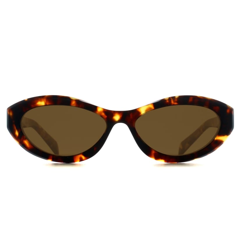 Prada Prada Women's Oval Honey Tortoise Dark Brown PR26ZS - 1
