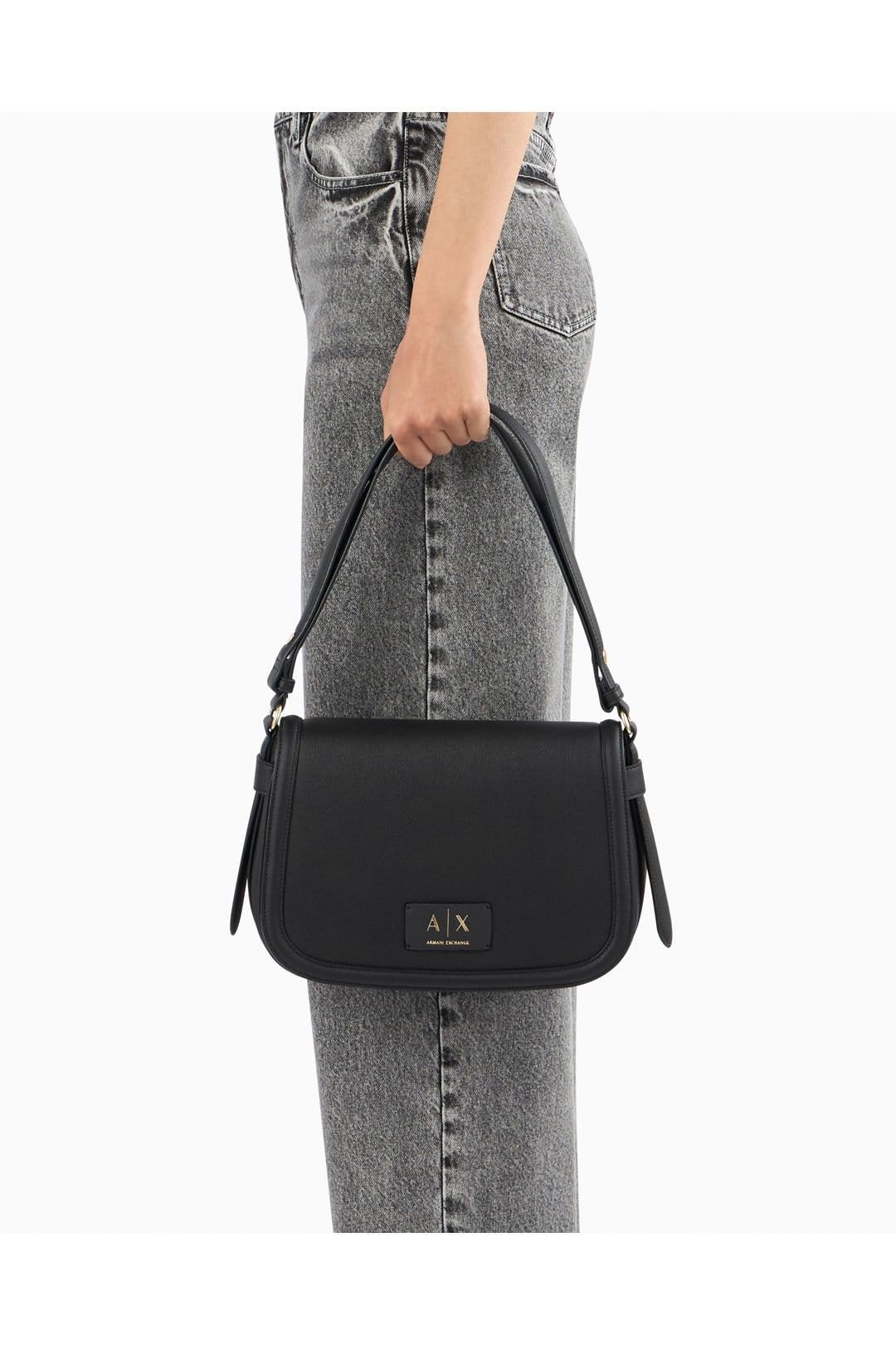 Armani Exchange Armani Exchange Women's Tory Saddle Bag Black - 4