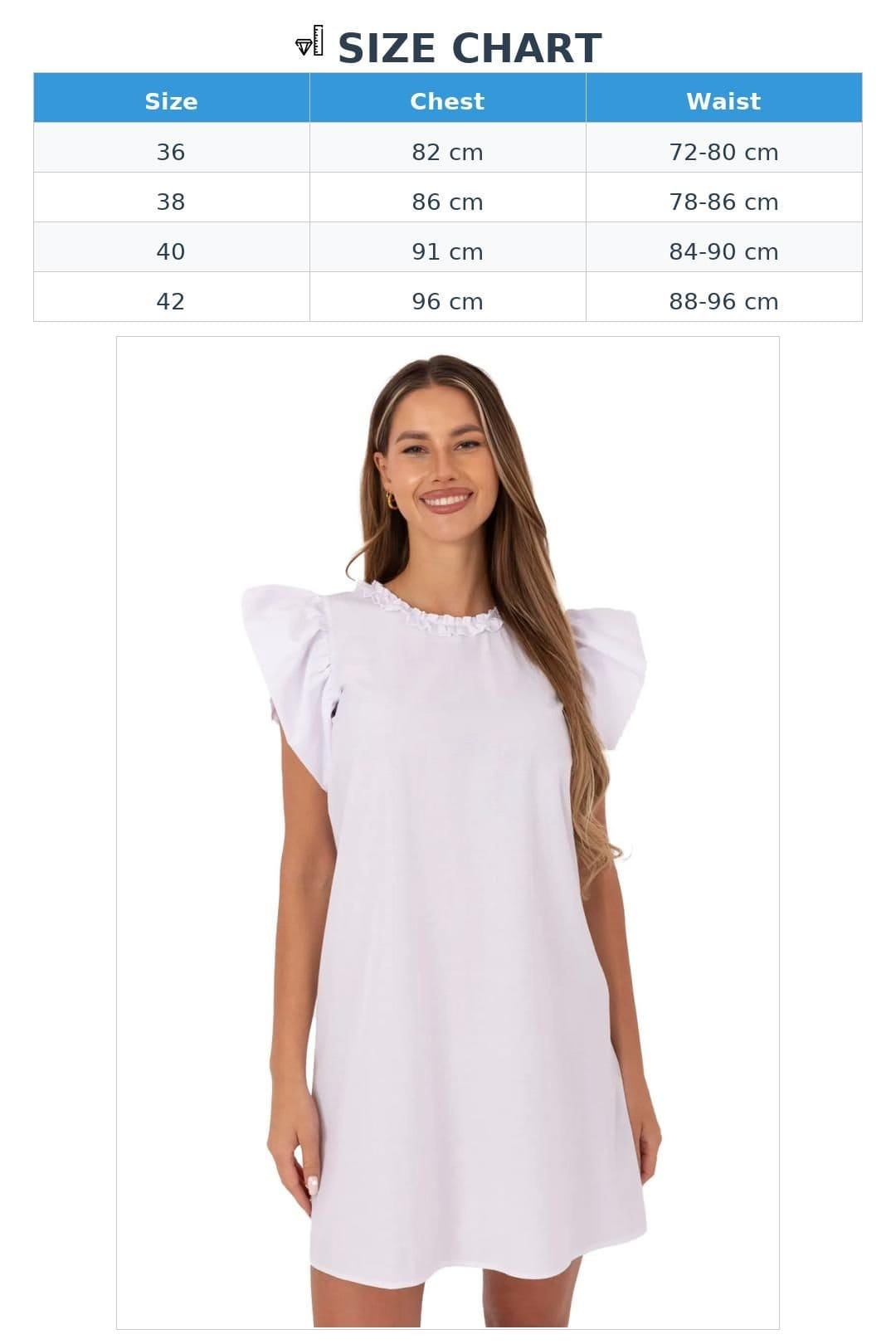 Love Lace Love Lace Women's Flared Knee Length Cotton Summer Dress in White - 4