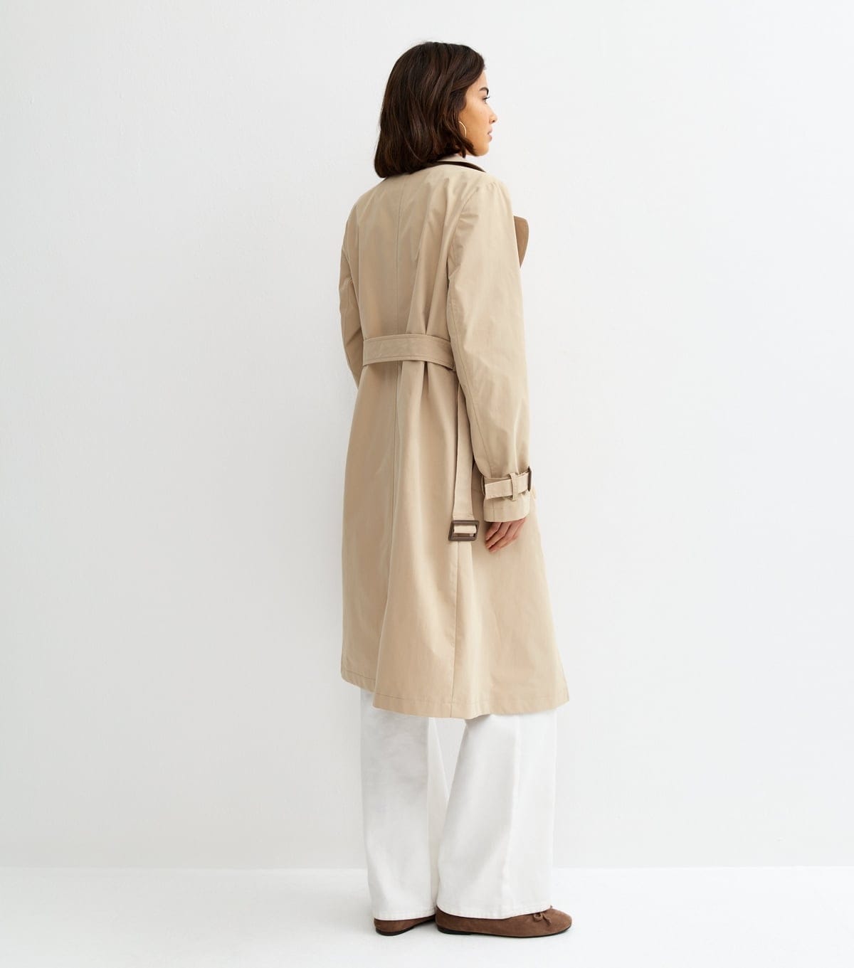 New Look Women's Stone Double Breasted Belted Trench Coat New Look - 4