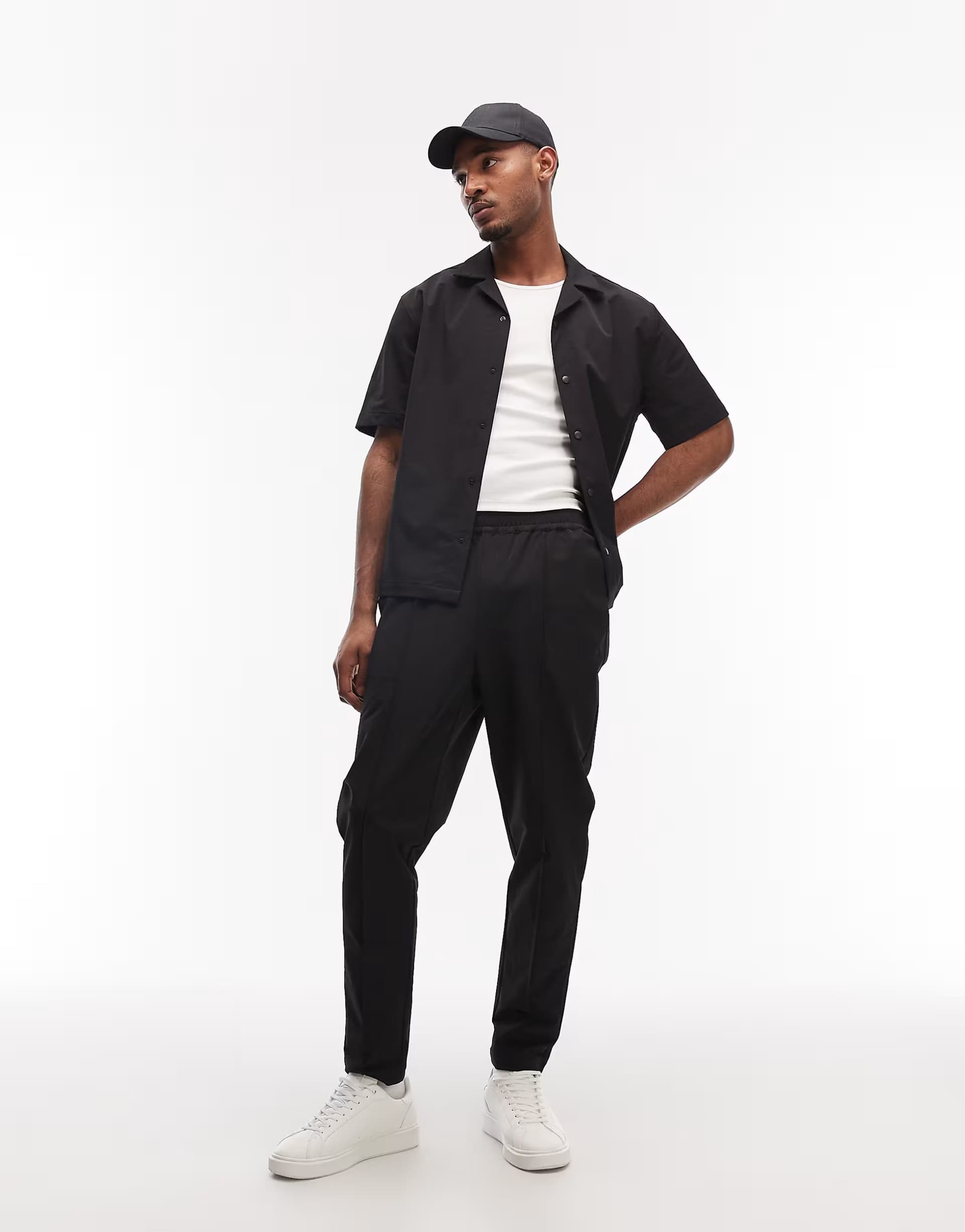 ASOS ASOS DESIGN motionMAX four way stretch co-ord in black