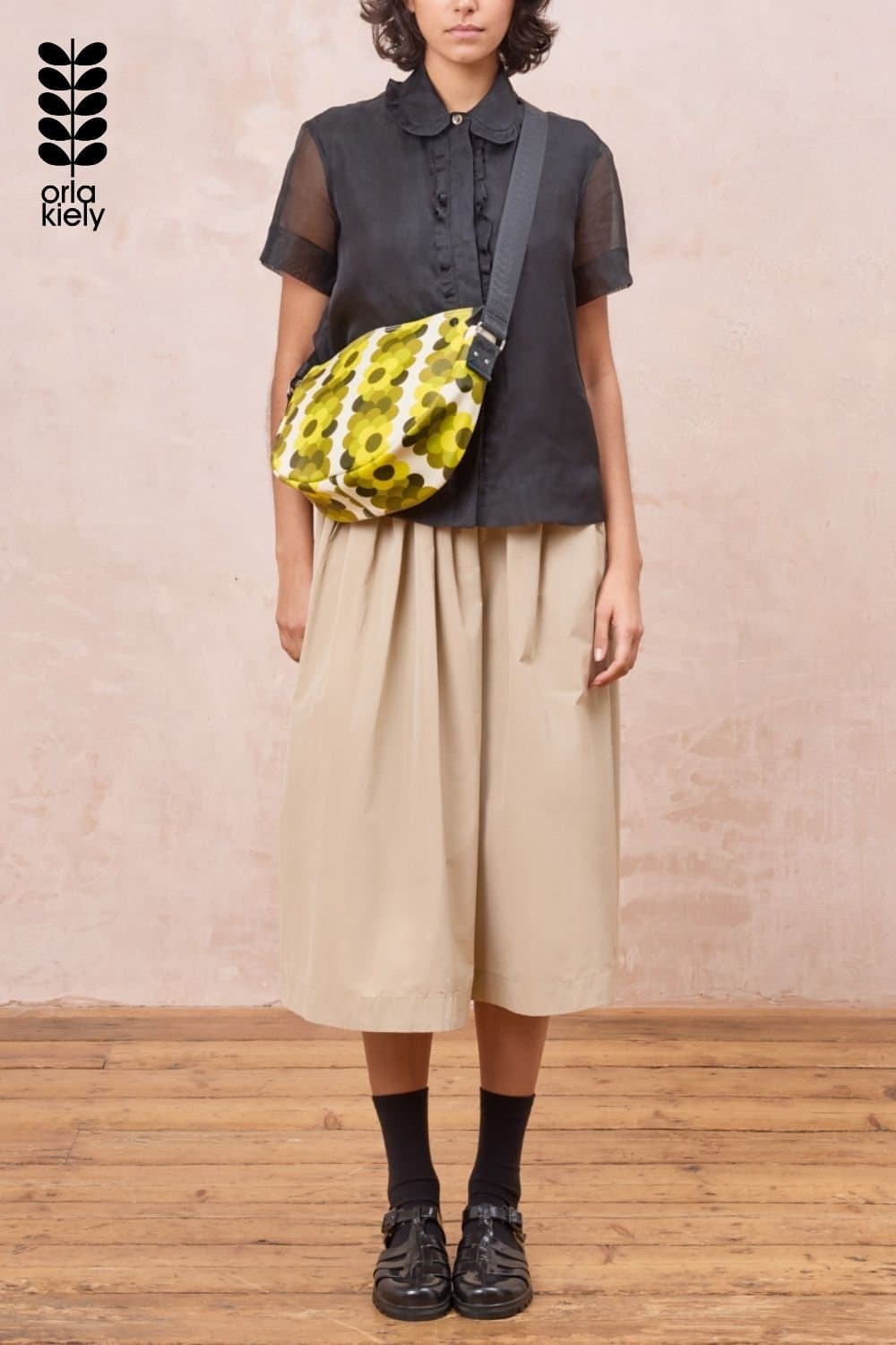 Orla Kiely Orla Kiely Women's Rounder Crossbody - Retro Flower Yellow