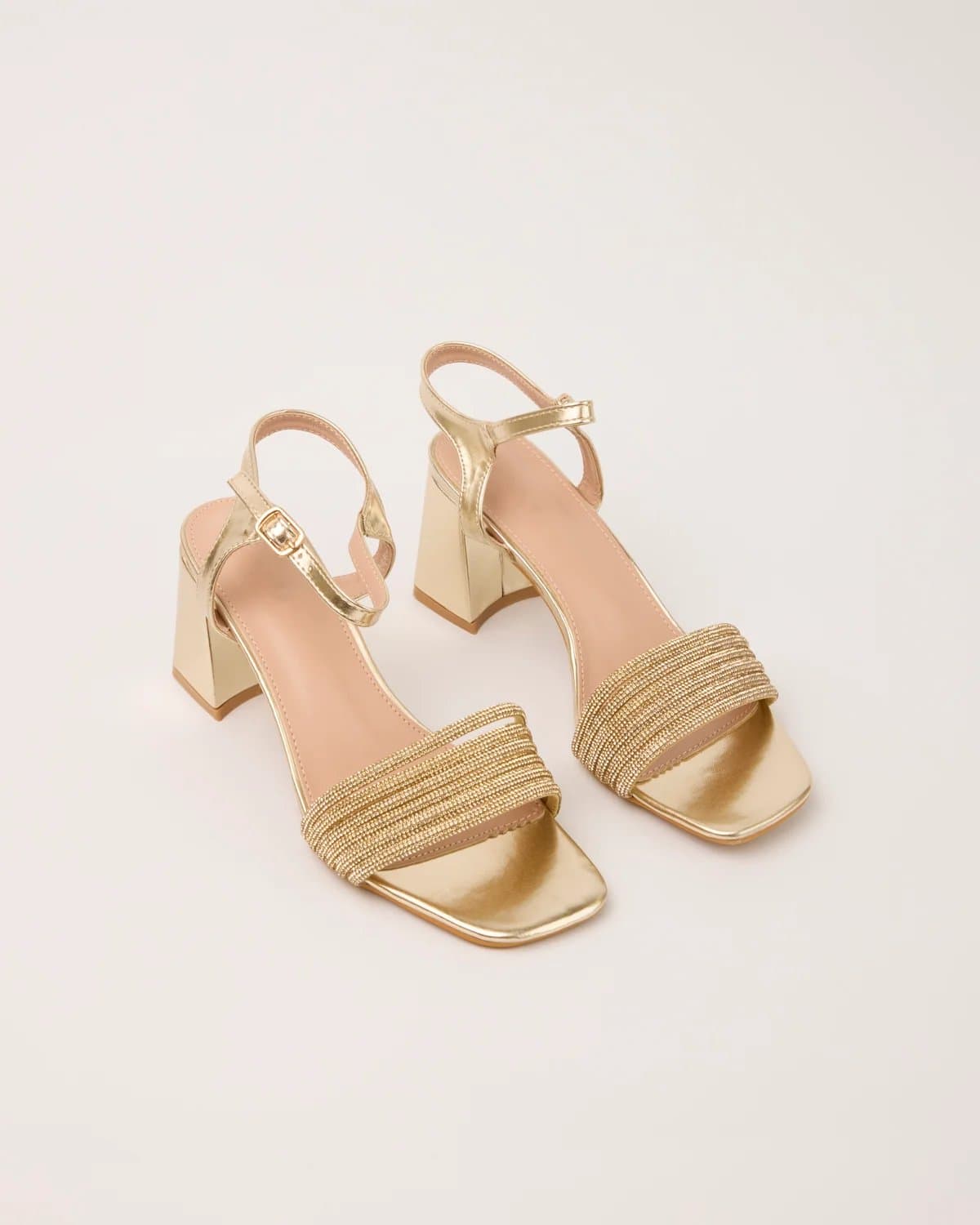 Blue Vanilla Diamante Front Small Healed Sandals