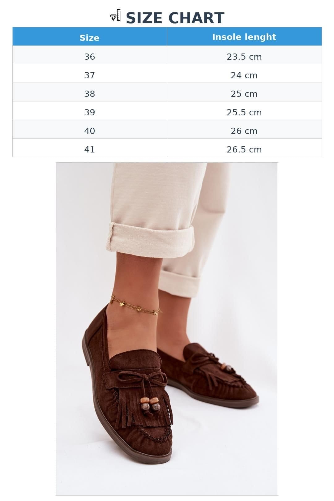 Love Lace Love Lace Women's Suede Moccasins with Fringe Detail & Beaded Bow Slip On in Brown - 4