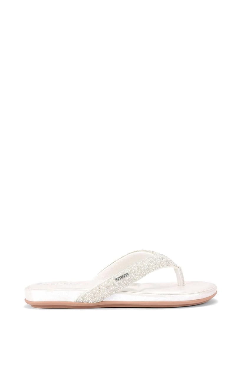 Carvela Carvela Women's 'Riviera Jewel' Fabric Flats in White - 1