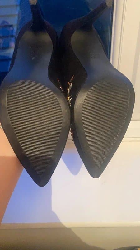 New Look New look Size 6 black floral flower colour. sequin high heel stiletto shoes
