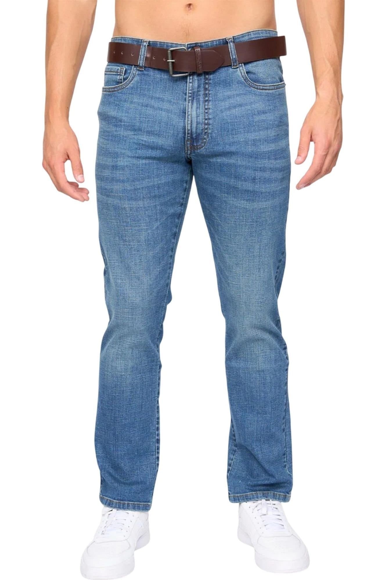 Bewley&Ritch Bewley&Ritch Men's Newbury Straight Washed Jeans in Blue