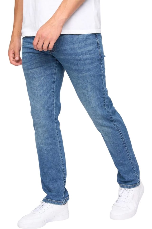 Bewley&Ritch Bewley&Ritch Men's Newbury Straight Washed Jeans in Blue - 2