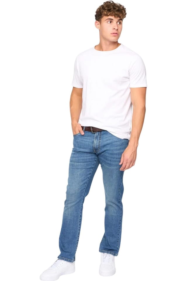 Bewley&Ritch Bewley&Ritch Men's Newbury Straight Washed Jeans in Blue - 3