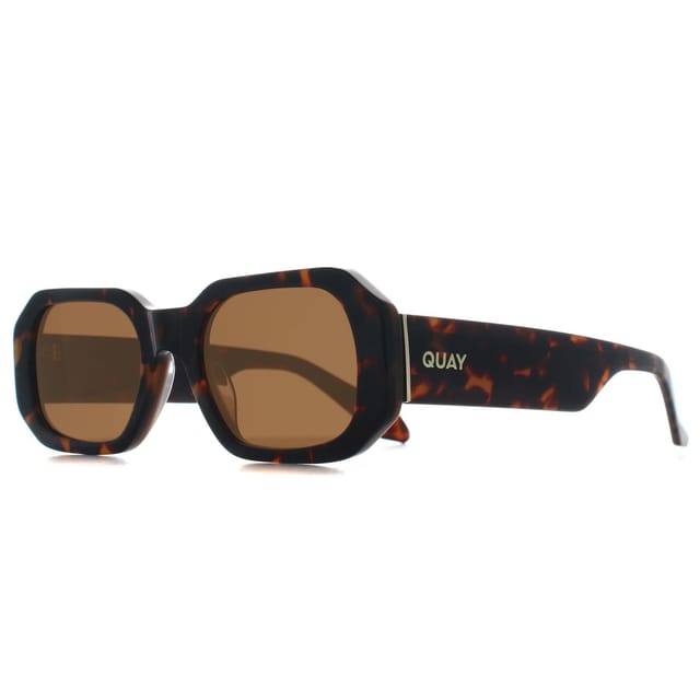 Quay Quay Women's Rectangle Coffee Tortoise Brown Hyped Up - 2