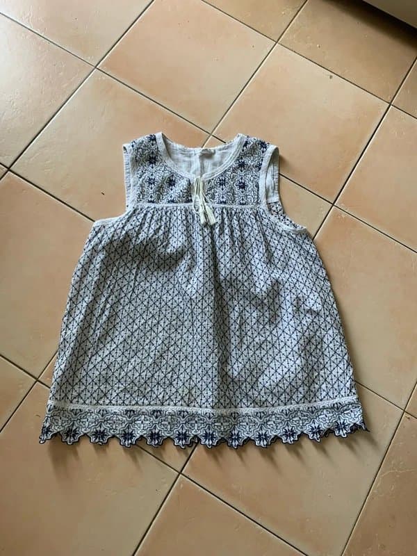 White Stuff Vintage Y2K fairy fairy tale boho grunge broderie embroidered top blouse sizs 16