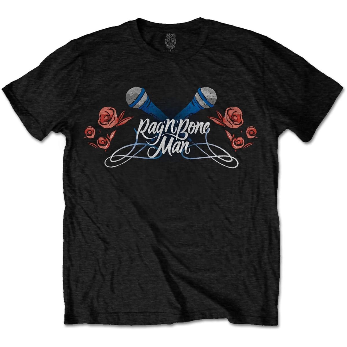 Rag N Bone Man Rag N Bone Man Men's Mics & Roses Cotton T-Shirt in Black - 1