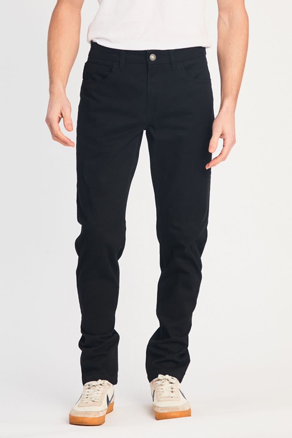 French Connection French Connection Men's Cotton Five-Pocket Chino Trousers in Black