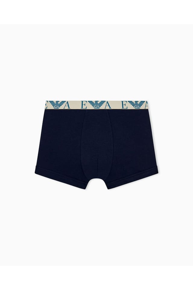 Emporio Armani Emporio Armani Men's 3 Pack Cotton Trunks Navy Multi Wb - 3