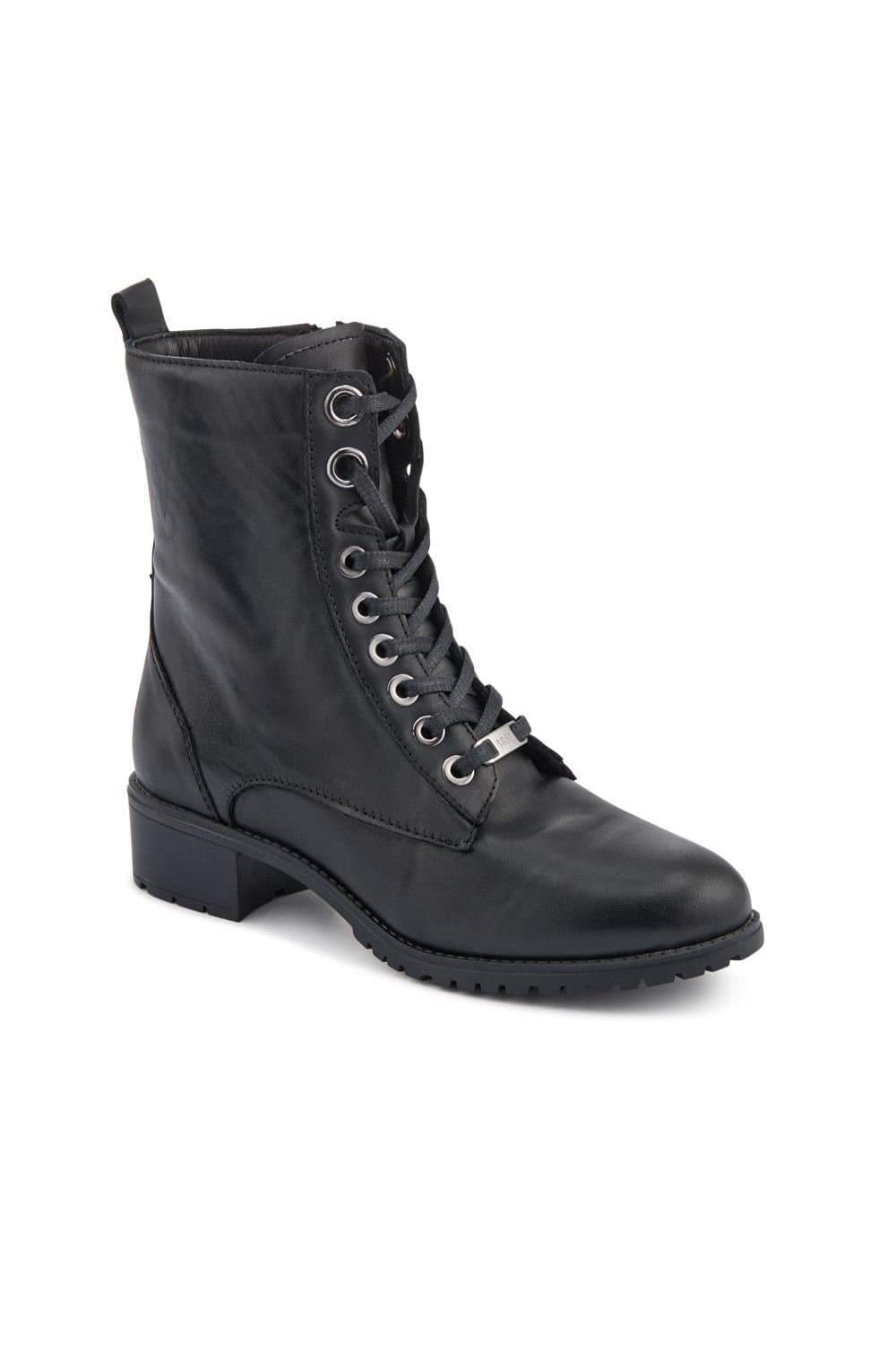 Jones Bootmaker Jones Bootmaker Black Leather Block Heel Boots