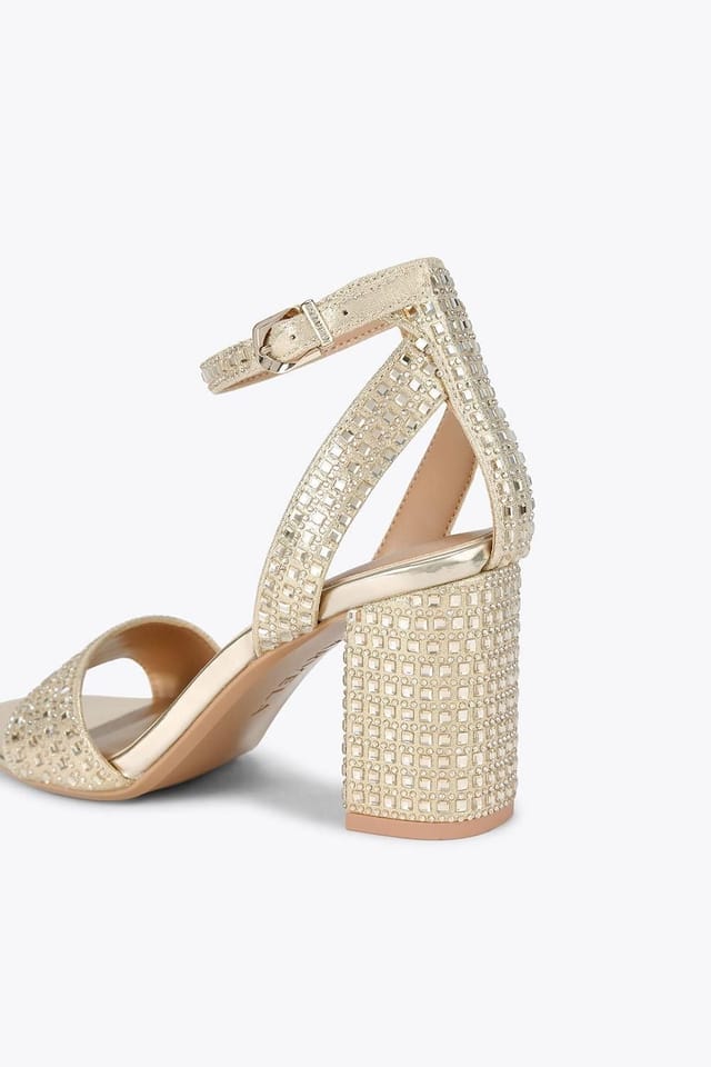 Carvela Carvela Women's 'Kianni Wide Fit' Fabric Heels in Gold - 3