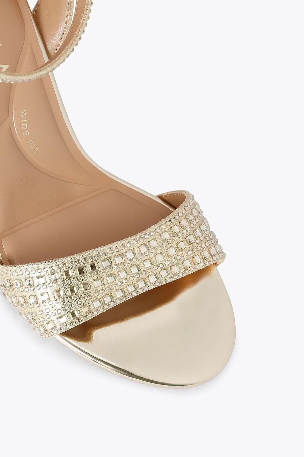 Carvela Carvela Women's 'Kianni Wide Fit' Fabric Heels in Gold - 4