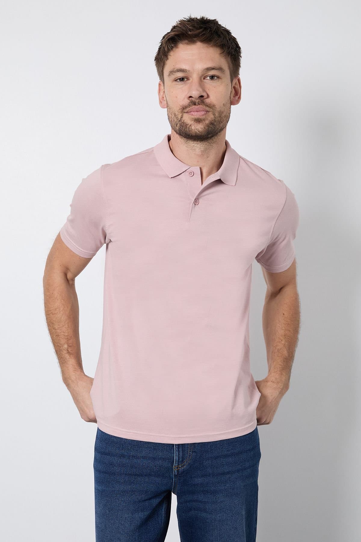 Burton Burton Men's Pink Jersey Polo Shirt