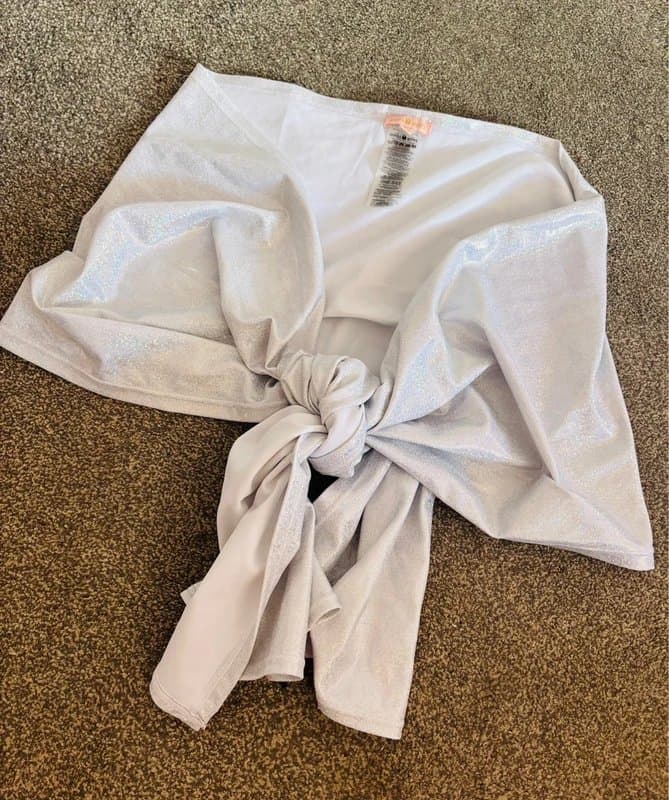 Moda Minx Moda minx silver glitter tie up sarong holiday festival party 8-10-12-14 same day post