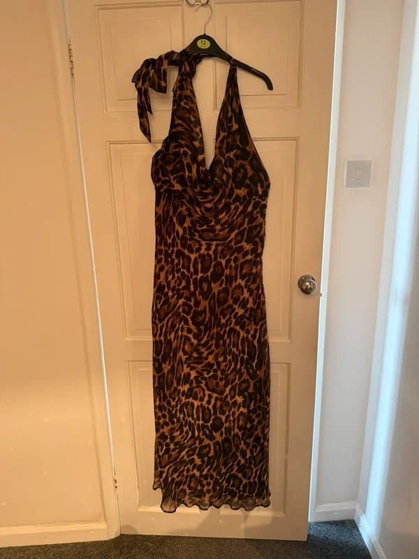 New Look New look halter neck leopard print dress size 14