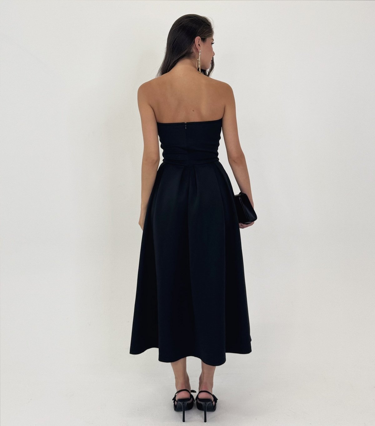 AX Paris Women's Black Strapless Midi Dress AX Paris New Look - 3