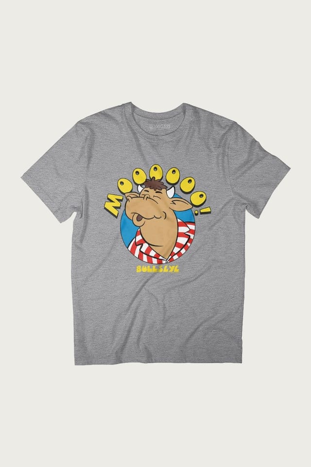 Bullseye Bullseye Men's Moooooo T-Shirt in Mid Grey - 2