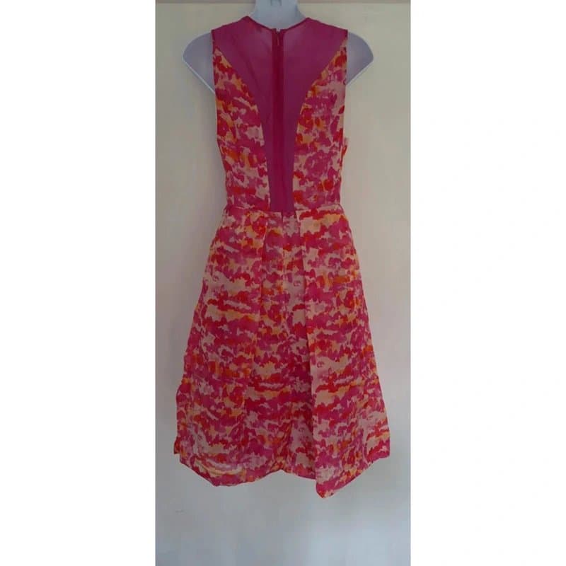 Whistles Whistles pink silk womens vneck midi dress UK size 6
