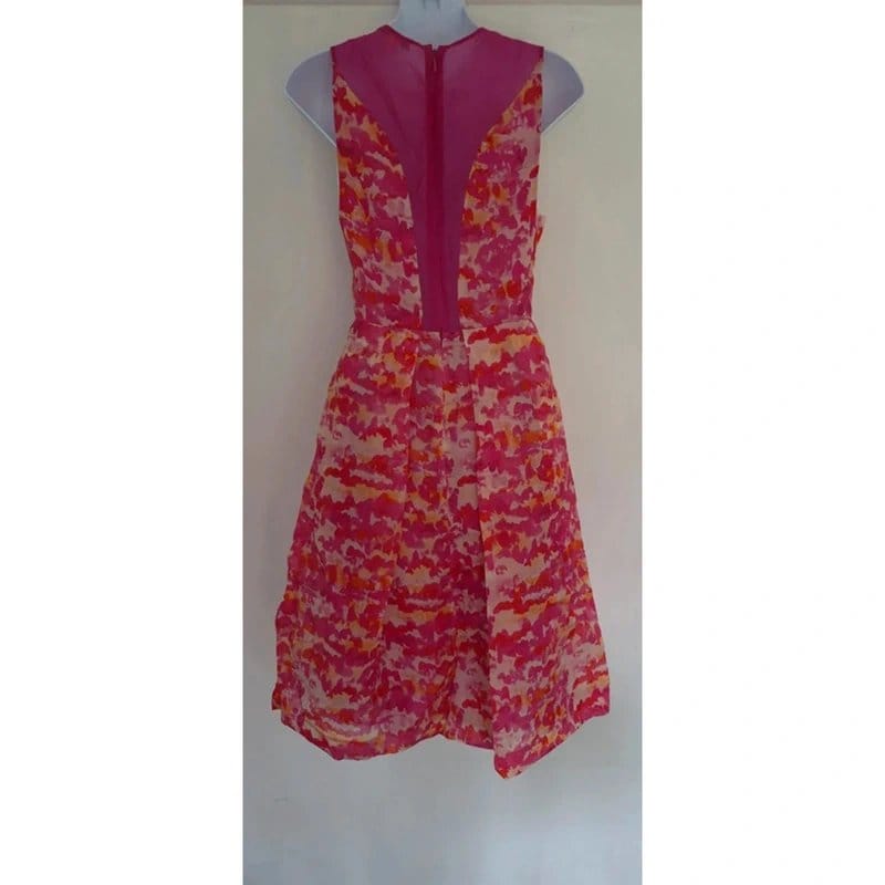 Whistles Whistles pink silk womens vneck midi dress UK size 6 - 1