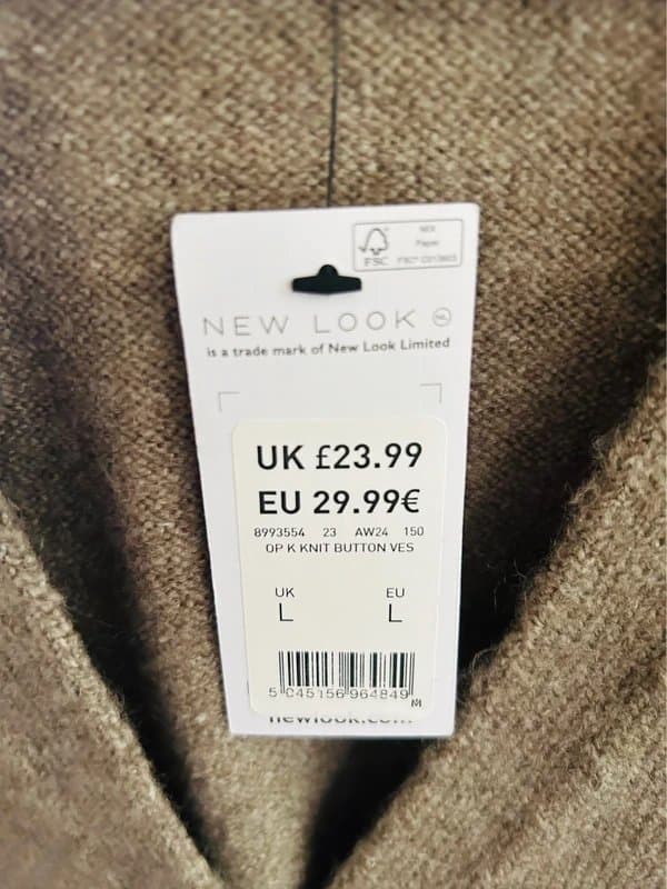New Look Sleeveless Cardigan
