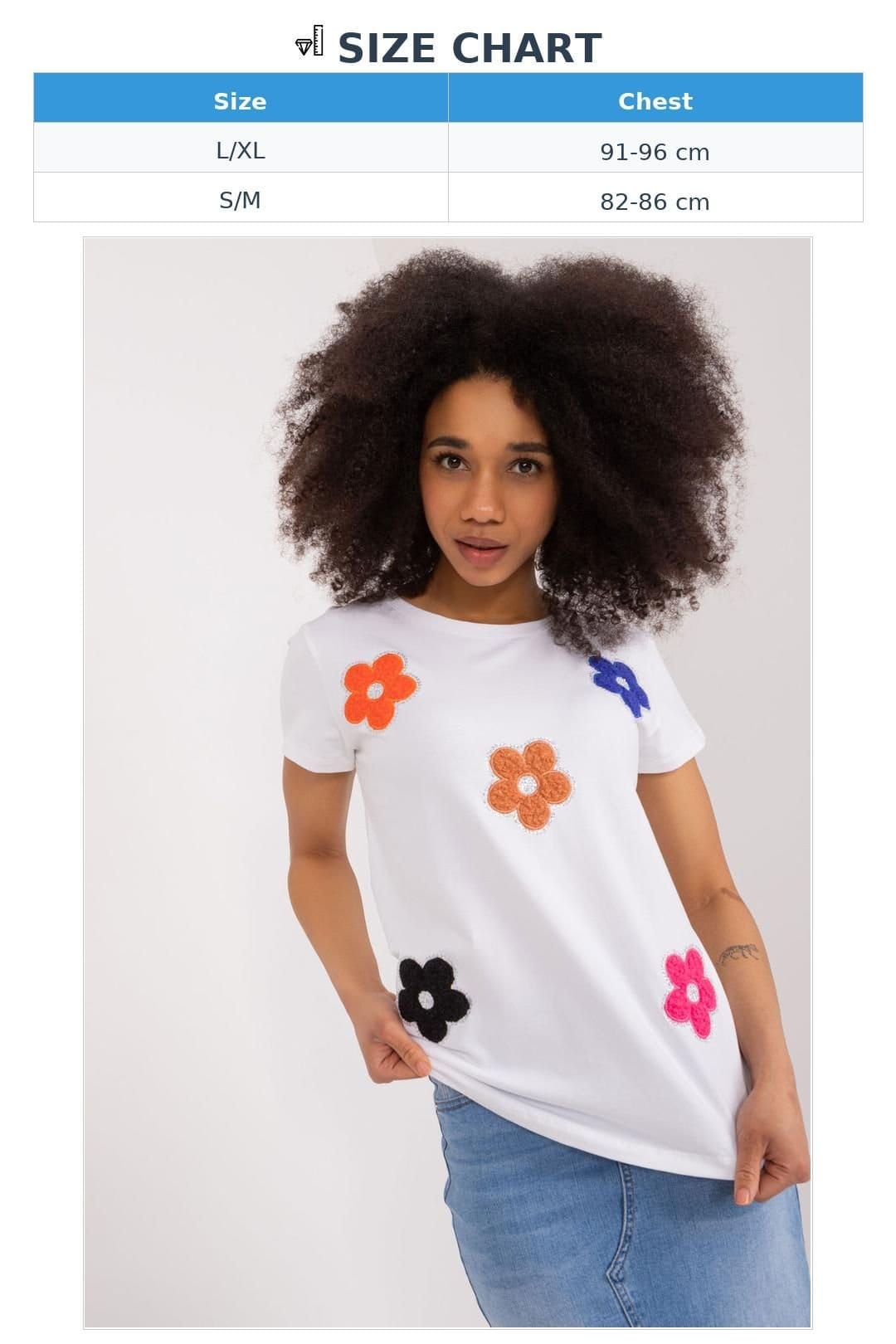 Love Lace Love Lace Women's Cotton Floral Blouse with Zircon Detail in White - 4