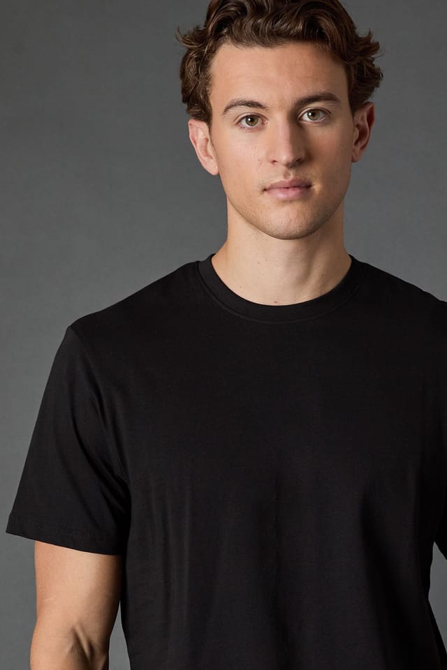 Burton Burton Men's Black Plain Crew Neck T-Shirt - 2