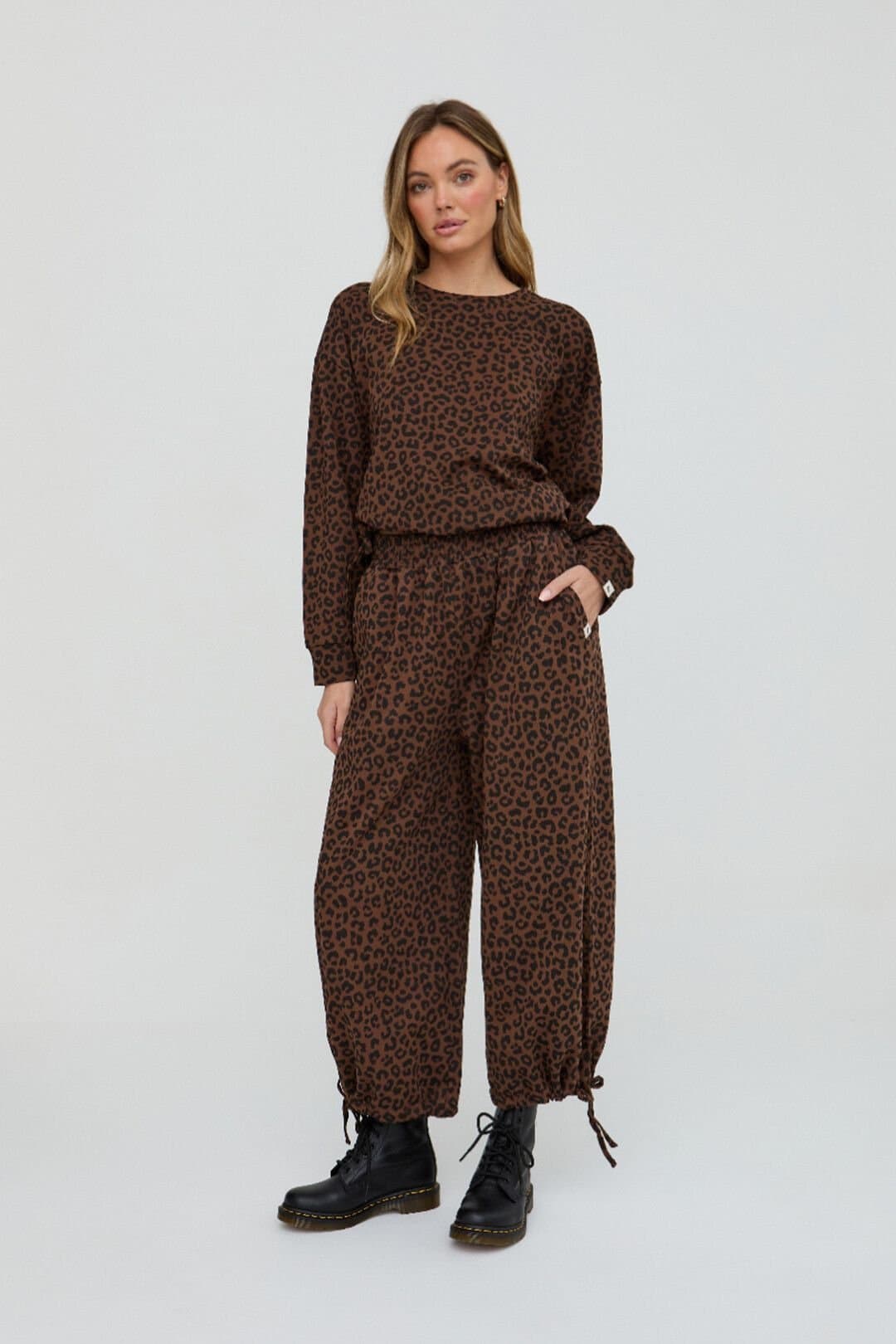 Turtledove London Turtledove London Brown Leopard Print Trousers