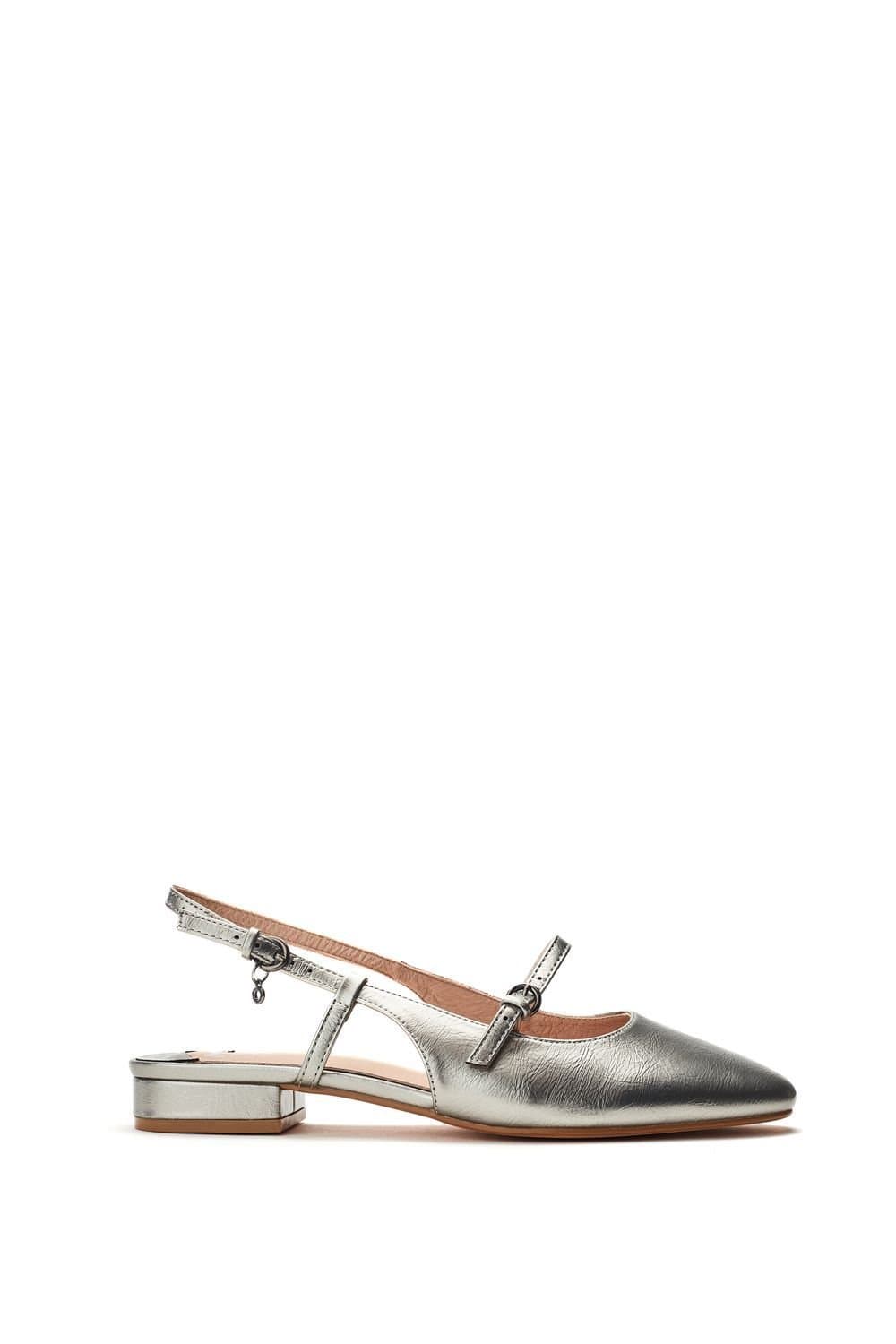 Moda In Pelle Moda In Pelle Women's 'Faiga' Porvair Ballet Pumps in Metallic Silver