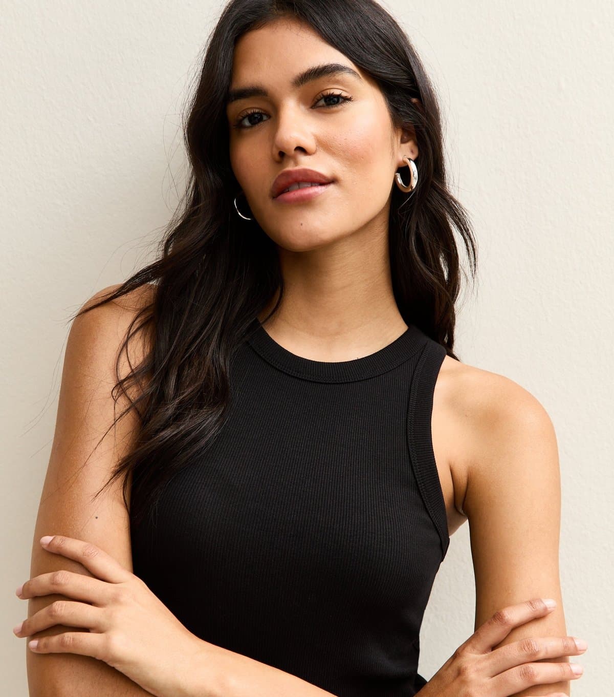 New Look Women's Black Racer Back Vest Top New Look