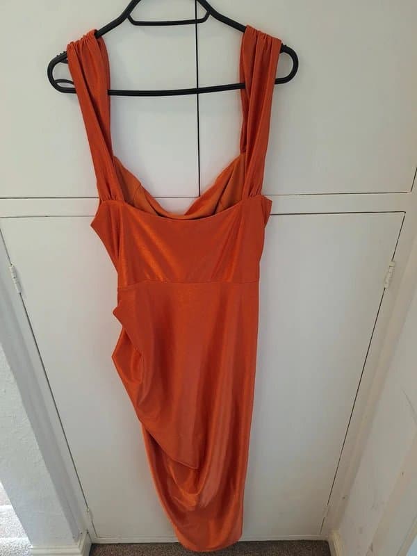 ASOS ASOS orange ruched dress
