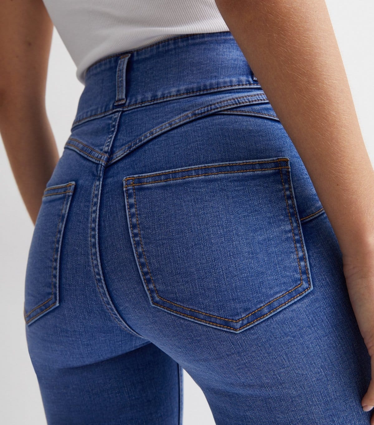 New Look Women's Bright Blue Lift & Shape High Waist Yazmin Skinny Jeans New Look - 4